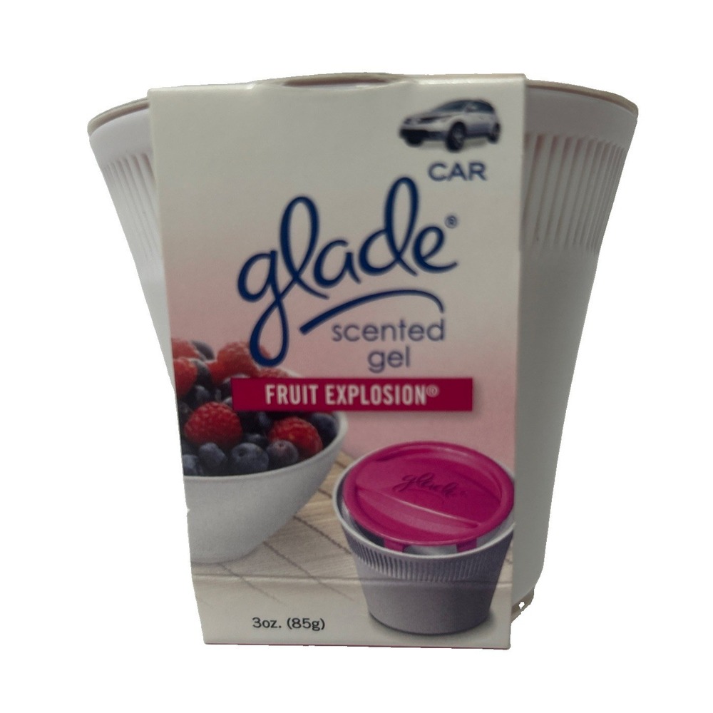 Glade Scented Gel Fruit Explosion For Car Fits In Cup holder 3oz 2011 NOS